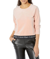 Пуловер Calvin Klein, Crop Crew Neck with Logo Tape