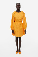 Платье с вышивкой на люверсах H&M, апельсин