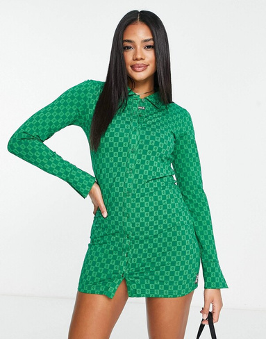 Платье Fila Retro, зеленый