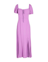 Платье-миди из вискозы с пышными рукавами 8 by YOOX, лиловый
