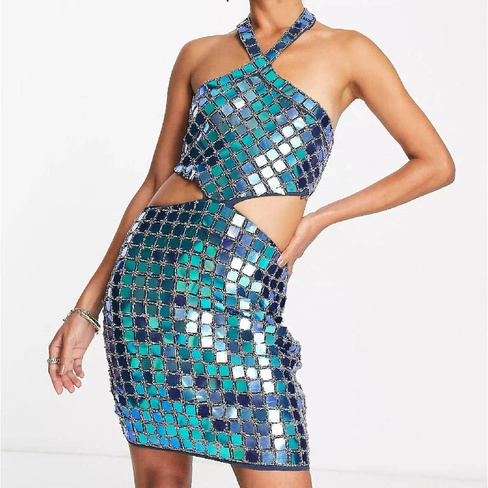 Платье мини Asos Design, голубой