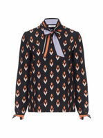 Шёлковая блузка с принтом Valentino