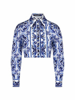 Укороченная рубашка с принтом Majolica Dolce&Gabbana
