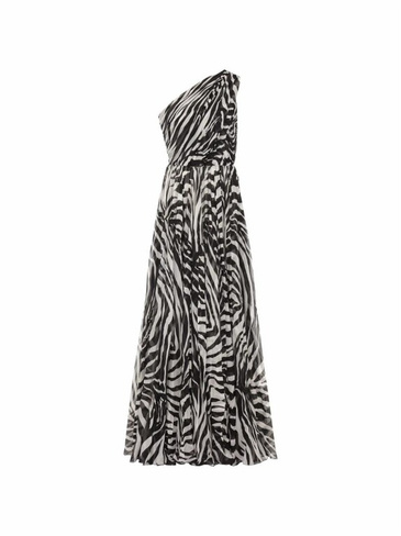 Шифоновое платье с принтом зебры Dolce&Gabbana