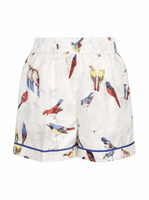 Шелковые шорты с принтом Ramage Birds RED Valentino