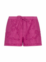 Хлопковые шорты с вышивкой Valentino