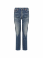 Прямые джинсы с рваным эффектом Saint Laurent