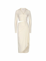 Платье миди с Vi-Crepe драпировкой Off-White