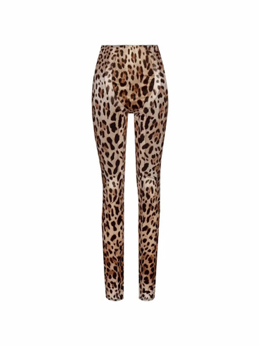 Зауженные брюки с леопардовым принтом Dolce&Gabbana