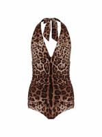 Слитный купальник с леопардовым принтом Dolce&Gabbana