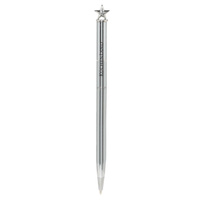 Ручка шариковая, 15 см, с клипсой, сталь, серебристая, Звезда, Draw figure