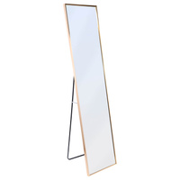 Зеркало напольное, 35х150 см, металл, прямоугольное, золотистое, Trend