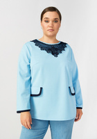Блуза с аппликационным кружевом Bianka Modeno
