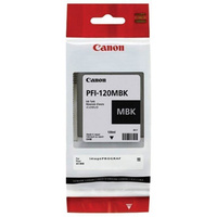 Картридж струйный CANON (PFI-120MBK) для imagePROGRAF TM-200/205/300/305, матовый черный, 130 мл, оригинальный