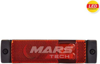 Фонарь габаритный красный прямоугольный LED, 24V, 130x32 без кронштейна \Universal BSG M720308
