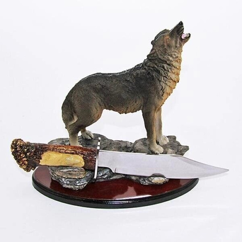 Нож сувенирный на подставке "Волк" Китай заводской