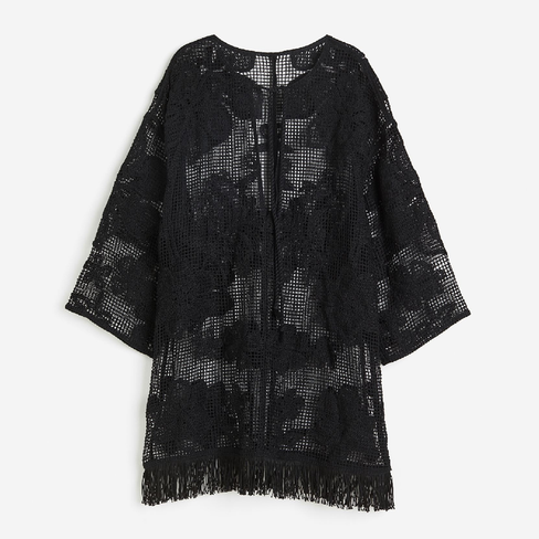 Платье H&M Crochet-look Beach, черный