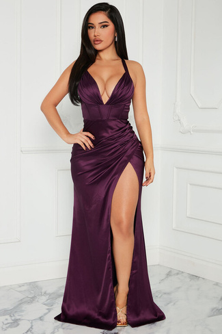 Платье Fashion Nova MF21355, фиолетовый