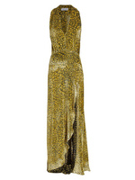 Макси-платье Paris Velvet с леопардовым принтом Adriana Iglesias, желтый