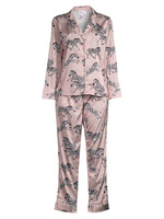 Пижамный комплект из двух предметов с принтом под зебру Averie Sleep, розовый