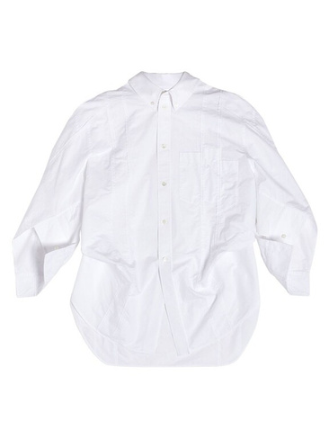 Рубашка Diy с перекрученными рукавами большого размера Balenciaga, белый