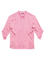 Кружевная блузка с логотипом All Over Swing Balenciaga, розовый