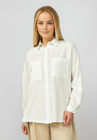 Блуза из фактурной ткани с карманами VeraVo