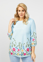 Блуза с цветочной вышивкой Bianka Modeno