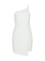 Асимметричное мини-платье на одно плечо BCBGMAXAZRIA, белый