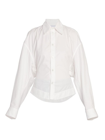 Облегающая рубашка из плотного хлопка Bottega Veneta