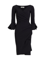 Платье-футляр Trina с рюшами Chiara Boni La Petite Robe, черный