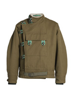 Куртка с воротником из искусственного меха Etro, зеленый