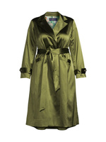 Пальто Caterina из эластичного атласа с поясом Gabriella Rossetti, зеленый