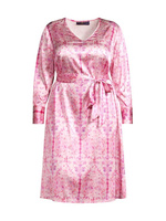Шелковое платье-миди с поясом Vittoria Gabriella Rossetti, розовый