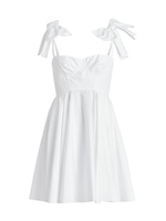 Платье с открытыми плечами и оборками Giambattista Valli, белый