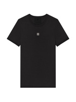 Футболка Slim Fit из хлопка с логотипом 4G Givenchy, черный