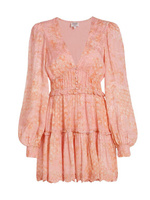 Расклешенное мини-платье с принтом Pakhi HEMANT & NANDITA, розовый