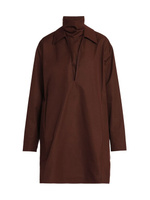 Платье-рубашка с объемным воротником Jil Sander, коричневый