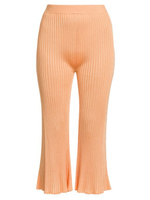 Трикотажные укороченные брюки в рубчик Jil Sander, оранжевый