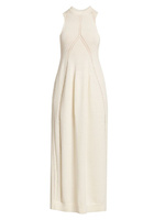 Платье миди с открытой отстрочкой из смесовой шерсти Jil Sander