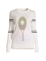 Свитер Racquet из шерсти мериноса L'Etoile Sport, белый