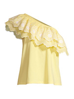 Блузка на одно плечо с цветочным принтом Kym Lilly Pulitzer, желтый