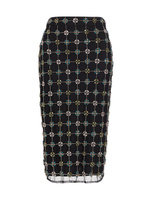 Украшенная юбка-миди с геометрическим рисунком Mac Duggal, черный