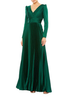 Плиссированное платье Ieena с V-образным вырезом Mac Duggal