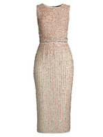 Платье-футляр с вышивкой пайетками Mac Duggal
