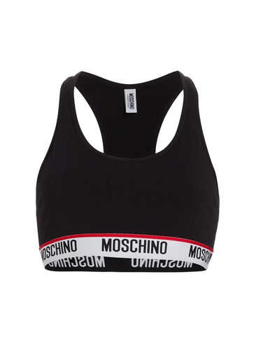 Бюстгальтер с логотипом Moschino, черный