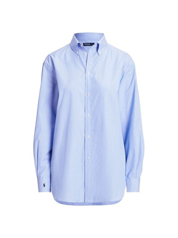 Хлопковая рубашка на пуговицах Polo Ralph Lauren, синий