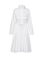 Платье из поплина с капюшоном Prada, белый