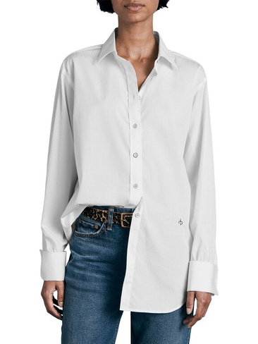 Рубашка из хлопкового поплина Diana rag & bone, белый