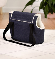 PETSHOP транспортировка сумка-переноска утеплённая "Билли" с карманом, синяя (45х22х29 см)